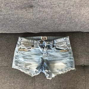 Mudd light wash jean shorts-0